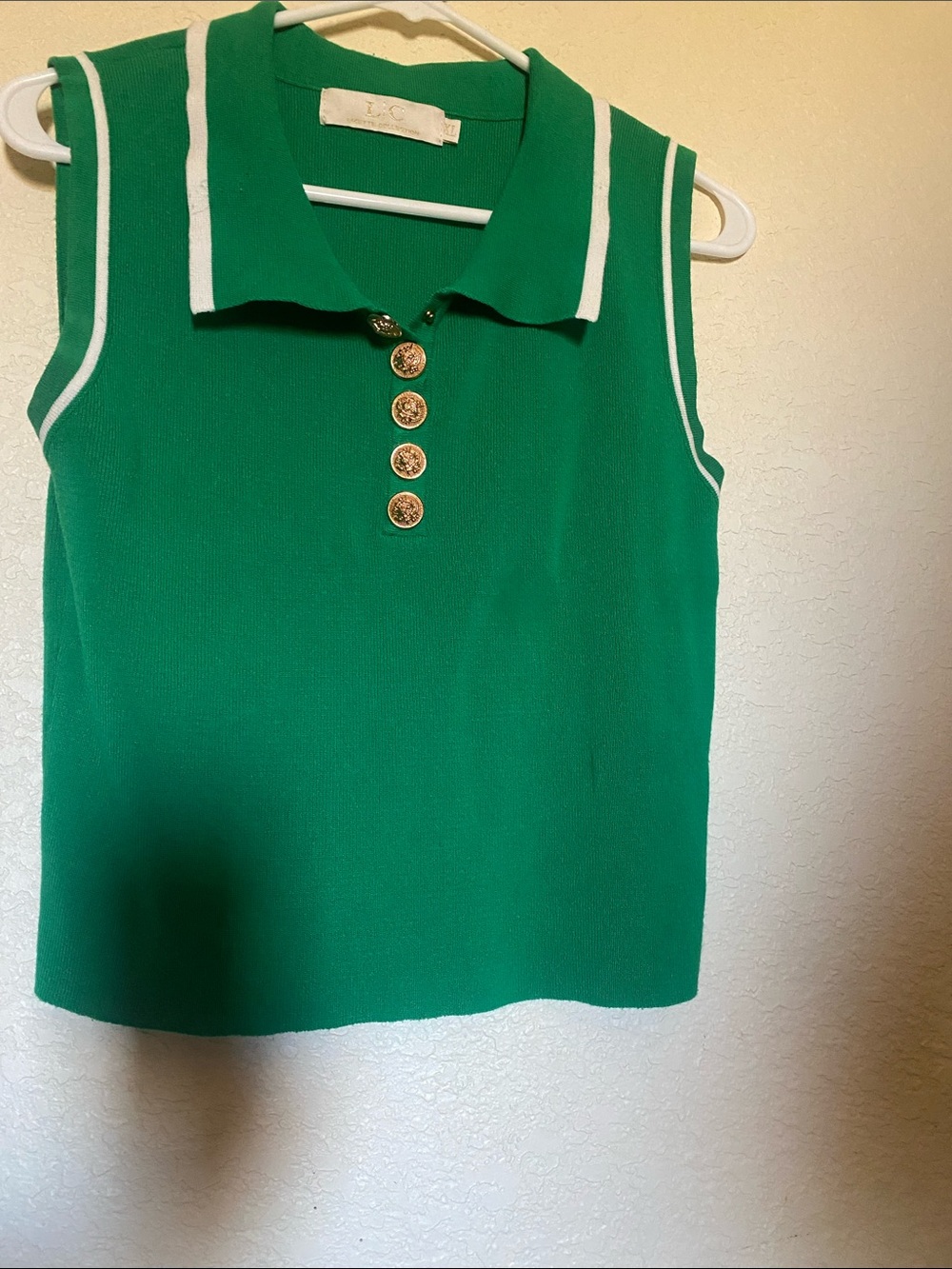 Sleeveless Polo Sweater